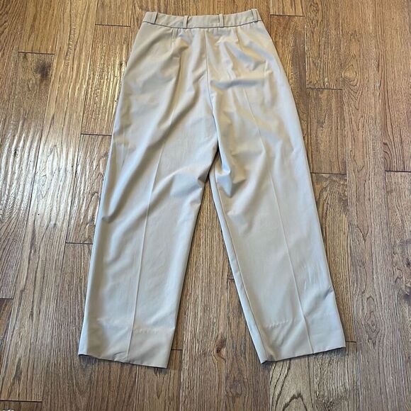 Mango high rise tan tapered straight leg trouser pants 4 - Picture 11 of 13